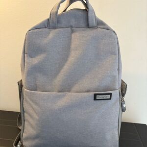 Beaspire Camera Backpack Gray with Compartments &‎ Secure Zippers